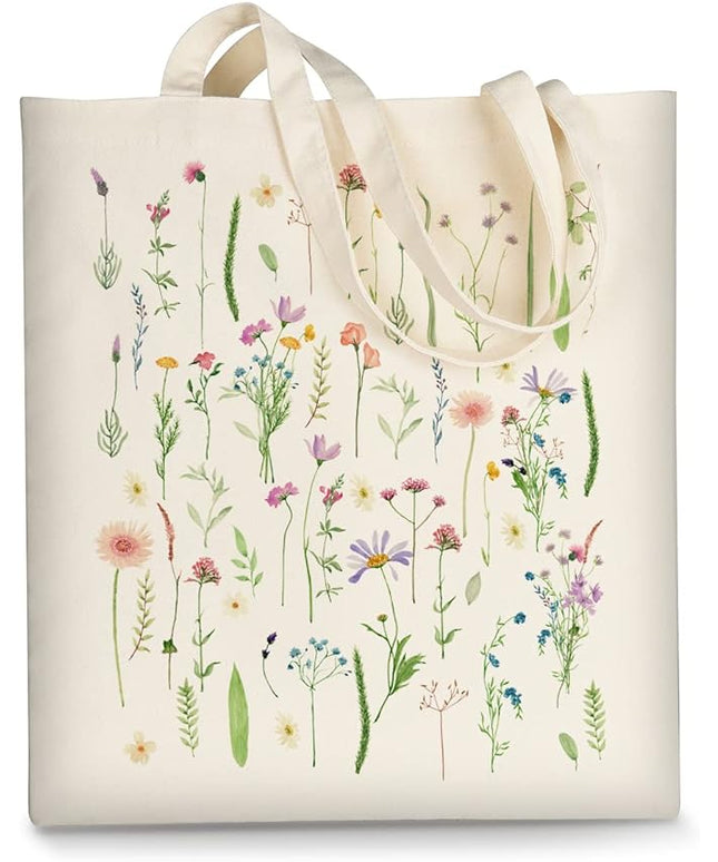 AUSVKAI Canvas Tote Bag Aesthetic for Women, Cute Reusable Cloth Cotton Bags for Shopping Beach Grocery