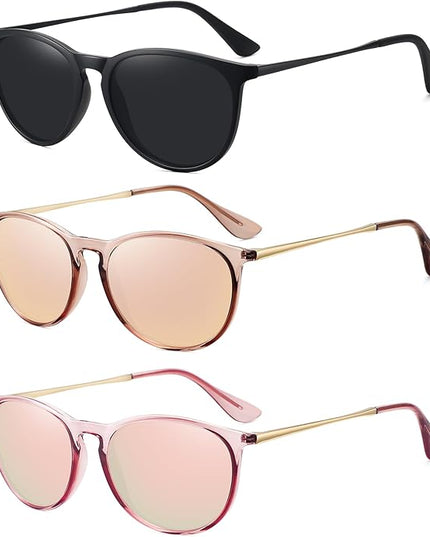 WOWSUN Retro Polarized Sunglasses Womens 2026 Trendy Round Classic Glasses