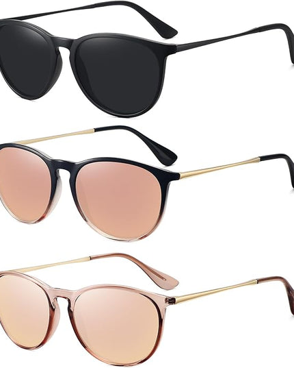 WOWSUN Retro Polarized Sunglasses Womens 2026 Trendy Round Classic Glasses