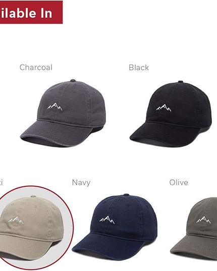 Outdoor Cap -Adult Mountain Dad Hat-Unstructured Soft Cotton