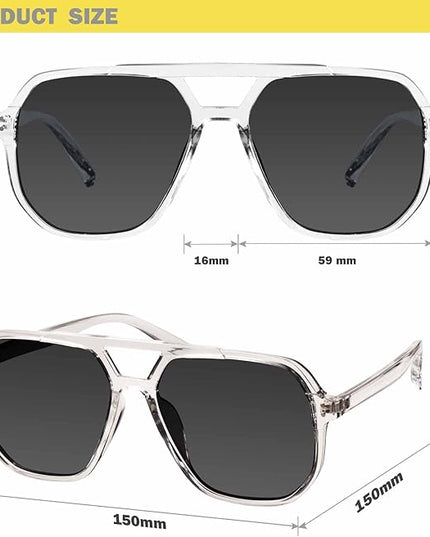 mosanana Oversized Aviator Sunglasses for Women and Men with Polarized Lens MS52243