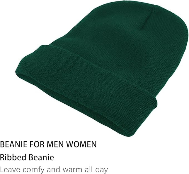ZOORON 1&2 Pack Beanie for Men Women Slouchy Beanie Hats Winter Knit Caps Soft Ski Hat Unisex