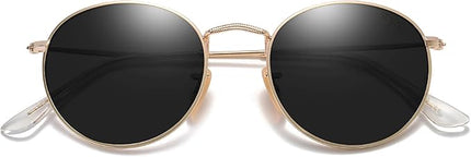 SOJOS Small Round Polarized Sunglasses for Women Men Classic Vintage Retro Shades UV400 SJ1014
