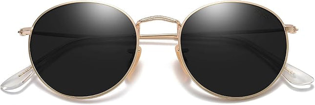 SOJOS Small Round Polarized Sunglasses for Women Men Classic Vintage Retro Shades UV400 SJ1014