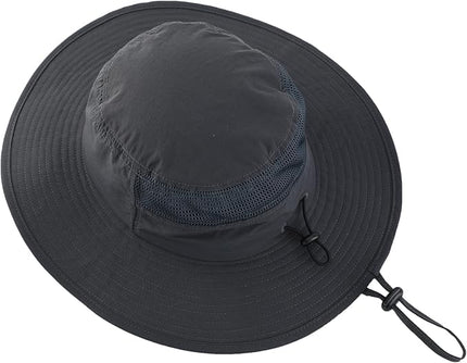Home Prefer UPF50+ Mens Sun Hat Wide Brim Fishing Hat Womens UV Protection Cap Breathable Mesh Safari Gardening Bucket Hat