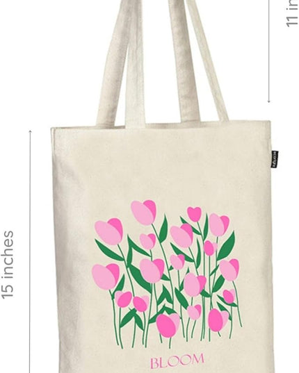 Ecoright Tote Bag for Women with Zipper, Small Tote Bag, Canvas Bag, Reusable Cotton Bag for Beach, Grocery, School & Work
