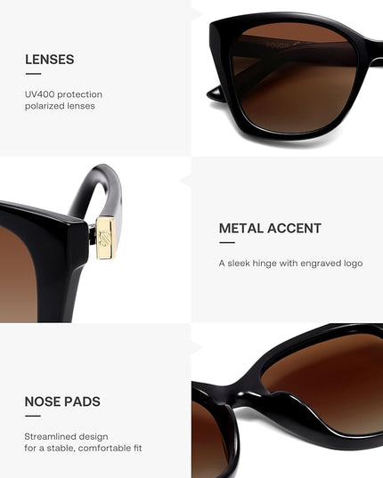 SOJOS Vintage Oversized Cateye Sunglasses Womens UV400 Large Designer Shades Lentes De Sol Para Mujer SJ2634