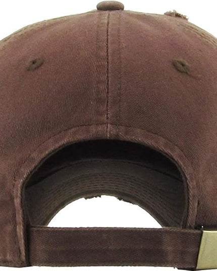 KBETHOS Vintage Washed Distressed Cotton Dad Hat Baseball Cap Adjustable Polo Trucker Unisex Style Headwear