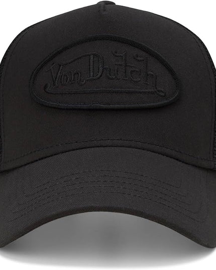 Von Dutch Unisex Trucker Hat - Curved Bill Mesh Back Retro Classic Adjustable Snapback Baseball Cap for Men and Women