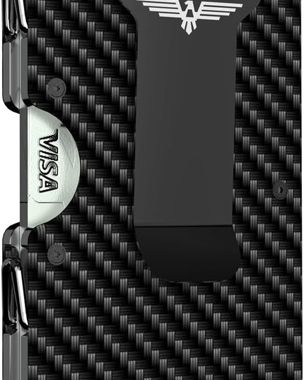Lenvoten Extra Durable Hinged Minimalist Wallet for Men | Slim Metal RFID Blocking Wallet | Credit Card Holder & Money Clip Holds 20 Cards | Premium Scratch-Resistant Finish | Ideal Gift for Men