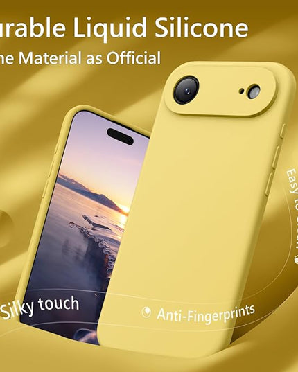 FireNova Magnetic for iPhone Air Case, Compatible with MagSafe, [Integrated Silicone Camera Control Button] [Camera Protection] Microfiber Lining Phone Case for iPhone 17 Air, 6.5", Yellow
