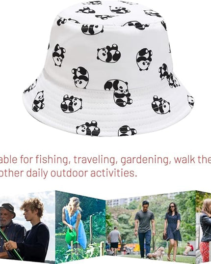 Cotton Bucket Hat for Women Men Summer Travel Sun Beach Bucket Cap, Unisex Outdoor Fisherman Hat