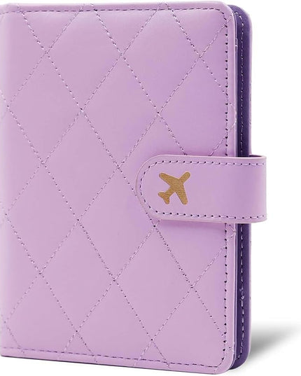 Melsbrinna Premium Leather Passport Holder Covers Case, Waterproof Rfid Blocking Travel Wallet Passport Holder with Pen Holder, Cute Passport Book for Women/Men