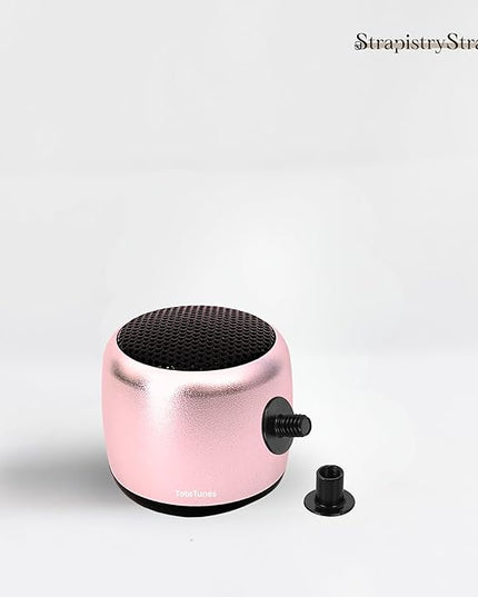 Tote Tunes Waterproof Mini Bluetooth Speaker Compatible with Bogg-Style Tote Bags – Wireless Portable Sound with Secure Rivet Attachment (Pink)