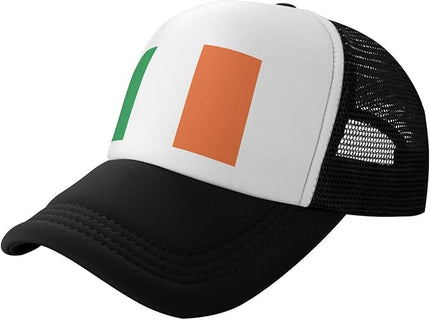 Cute Flag Baseball Cap for Men Women Mesh Trucker Hat Adjustable Patriotic Snapback Baseball Hat for Sports Running