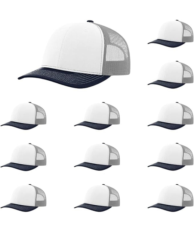 Richardson 112 Classic Six-Panel Adjustable Snapback Trucker Cap | Bulk Packs Available