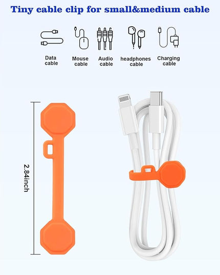 13 PCS Silicone Magnetic Cable Ties, Cable Clips Cord Organizer [1S] Management Cable Cords, Reusable Magnet Cable Organizer, Phone Cord Holder for Organizing, Bookmark Whiteboard Fridge Magnets etc