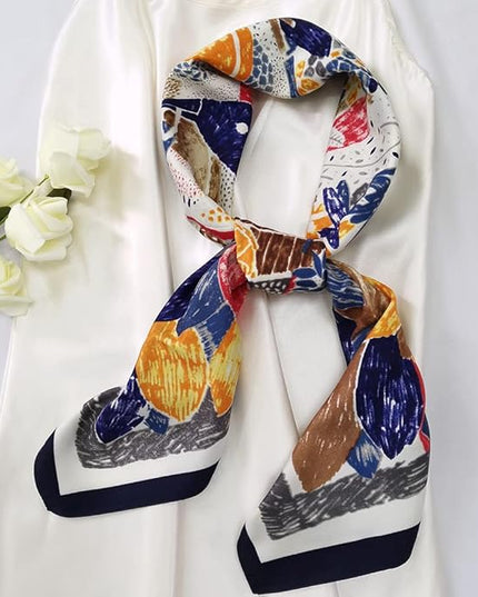 Julunar Silk Like Head Scarf for Women - Satin Large Hair Scarves - 35" Square Silk Hair Wrap for Sleeping with Gift Packed