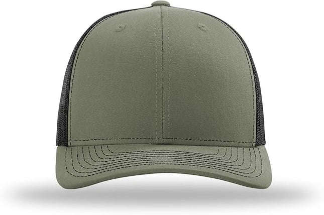 Richardson 112 Trucker Hat - Premium Adjustable Snapback Hat - Structured Six Panel Richardson Blank Caps