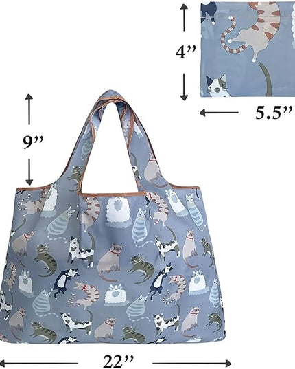 allydrew Large Foldable Tote Nylon Reusable Grocery Bags