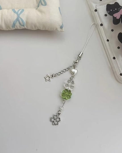 Versatile Use Four Clovers Phone Chain Multipurpose Phone Luck Charm Keychain For Keys And Wallets Accessory Trendy Decoration