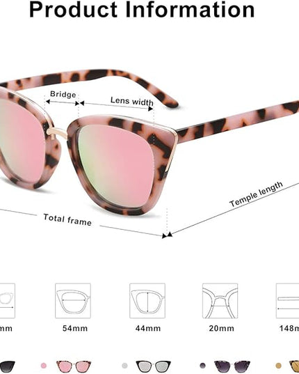 SOJOS Cat Eye Designer Sunglasses Fashion UV400 Protection Glasses SJ2052