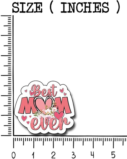(3Pcs) Best Mom Ever Sticker, Mom Decorate Books Laptop Phone Water Bottles Kindles Stickers Tumbler Sticker Waterproof Vinyl Decorate Sticker 3" Inch
