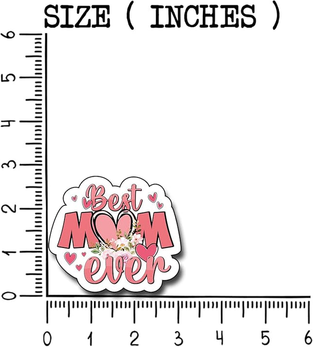 (3Pcs) Best Mom Ever Sticker, Mom Decorate Books Laptop Phone Water Bottles Kindles Stickers Tumbler Sticker Waterproof Vinyl Decorate Sticker 3" Inch