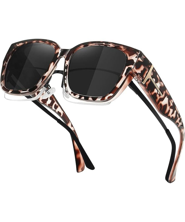 MEETSUN Oversized Fit Over Glasses Sunglasses for Women Men Large Trendy Polarized Sunglasses for Driving UV Protection