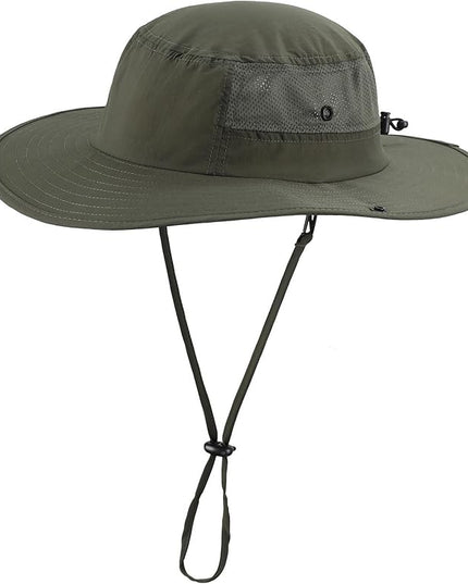 Home Prefer UPF50+ Mens Sun Hat Wide Brim Womens UV Protection Beach Bucket Hat for Fishing Hiking Snap Up Cowboy Hat