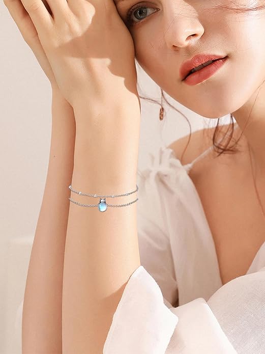 Dorunmo 925 Sterling Silver Infinity Heart Cross Circle Evil Eye Anklet Bracelets for Women Mother's Day Jewelry for Wife Girlfriend Mom Her