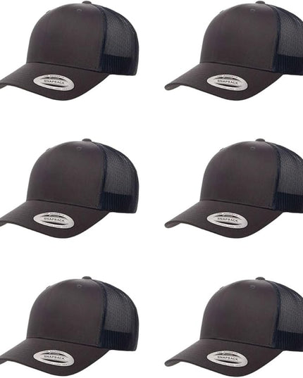 Yupoong Classic Premium Mesh 6 Panel Retro Trucker Cap | Mid Profile Snapback | OSFA | Bulk Pack Available