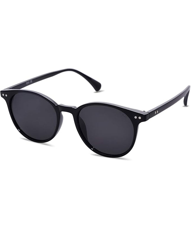 SOJOS Small Round Classic Polarized Sunglasses for Women Men Vintage Style UV400 Lens MAY SJ2113