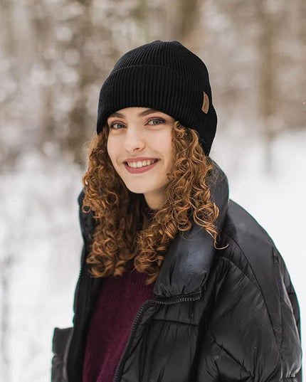 Wmcaps Winter Beanie for Men Women, Fleece Lined Beanie Soft Warm Knit Hat Ski Stocking Cuffed Cap