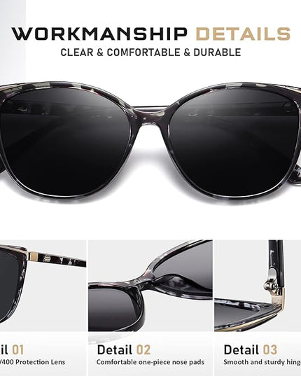 Trendy Cat Eye Sunglasses for Women Fashion Cateye UV400 Protection Glasses CL22017