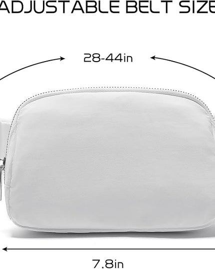 Belt Bag for Women Fanny Pack Crossbody Bags for Women Fashion Waist Packs with Adjustable Strap Gifts for Teenage Girls Women Men (White)