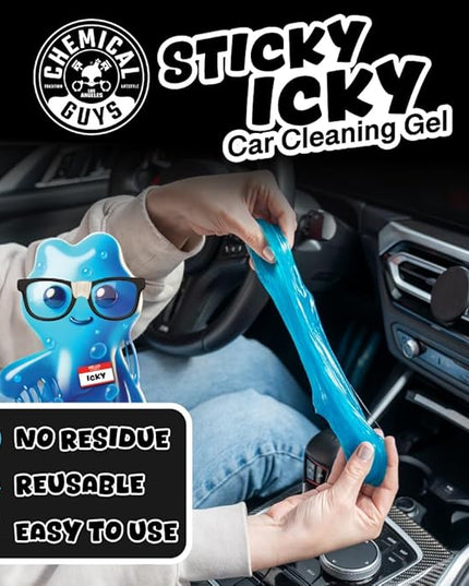 Chemical Guys Sticky Icky Car Cleaning Gel, Green Apple & Sweet Strawberry Scent - Detailing Kit, Car Dust Crevice Cleaner, Slime Auto Air Vent, Cleaning Putty for Keyboard Cleaner (4 Pack) - CJK1004