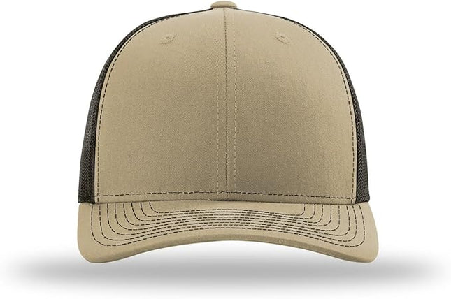 Richardson 112 Trucker Hat - Premium Adjustable Snapback Hat - Structured Six Panel Richardson Blank Caps