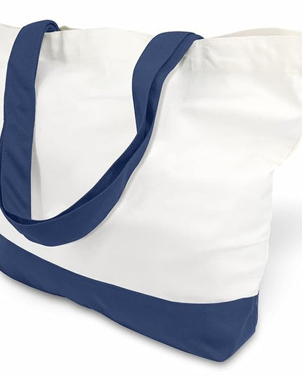 TOPDesign 1-Pack Super Strong Large 12oz Cotton Canvas Tote Bag, Reusable Grocery Shopping Cloth Bag, Fashionable Two-Tone Totes for Crafts, DIY Your Creative Designs