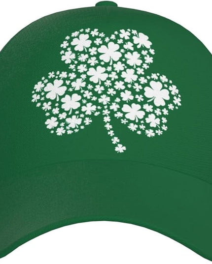 St. Patrick's Day Baseball Cap, Irish Green Clover Trucker Hat for Men Women, Fashion Adjustable Sun Visor Dad Hat
