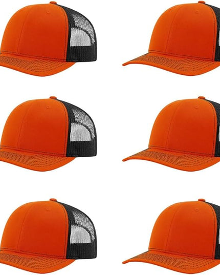 Richardson 112 Classic Six-Panel Adjustable Snapback Trucker Cap | Bulk Packs Available