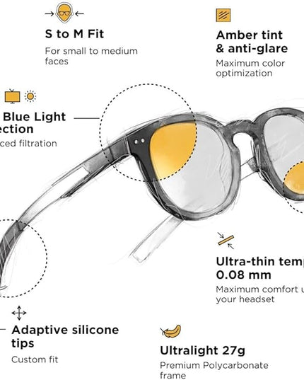 Horus X • Blue Light Glasses Men Women | Blue Light Blocking Glasses for Screen Anti-Fatigue & Eye Migraine | Urban V3