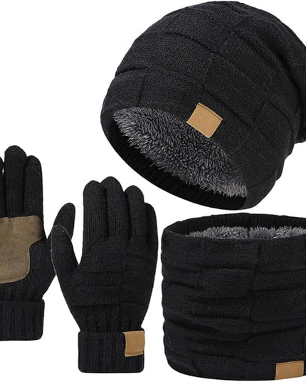 Beanie for Men and Women, Cuffed Knitted Fleece Lined Soft Warm Running Cycling Ski Hats Stocking Beanies Skull Cap