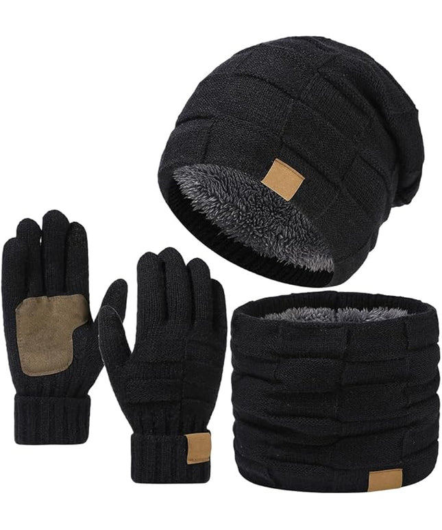 Beanie for Men and Women, Cuffed Knitted Fleece Lined Soft Warm Running Cycling Ski Hats Stocking Beanies Skull Cap