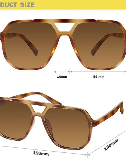 mosanana Oversized Aviator Sunglasses for Women and Men with Polarized Lens MS52243