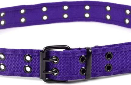 Boxed Gifts Parquet Casual Canvas Belt - Double Hole, Double Grommets for Men & Women