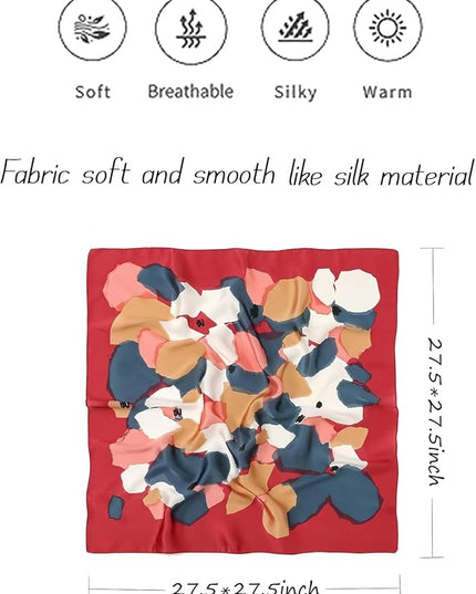 Satin Bandanas Head Scarf For Women Hair Scarves Accessories Lightweight Fashion Wrap Neck Silk Sleeping Headscarf