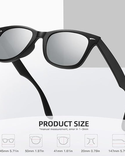 MEETSUN Polarized Sunglasses for Women Men Classic Retro Square Frame Driving Sun Glasses UV Protection