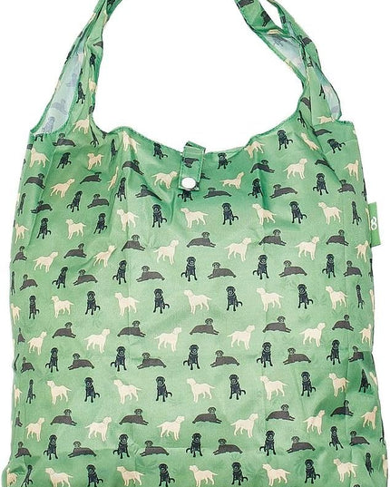 ECO CHIC Foldable Reusable Grocery Bags - Lightweight, Recycled & Reusable Shopping Bag - Waterproof Packable Tote