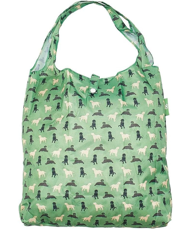 ECO CHIC Foldable Reusable Grocery Bags - Lightweight, Recycled & Reusable Shopping Bag - Waterproof Packable Tote